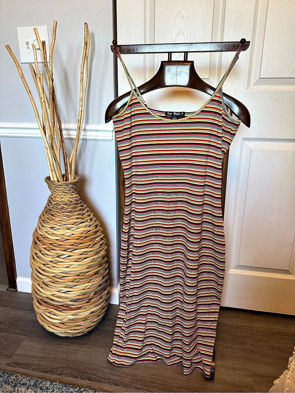 Striped midi dress